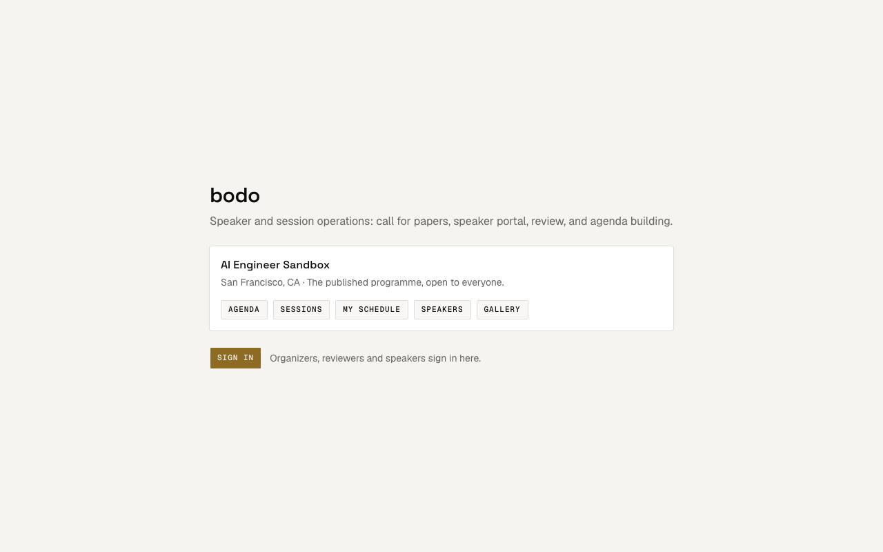 Homepage thumbnail for bodo