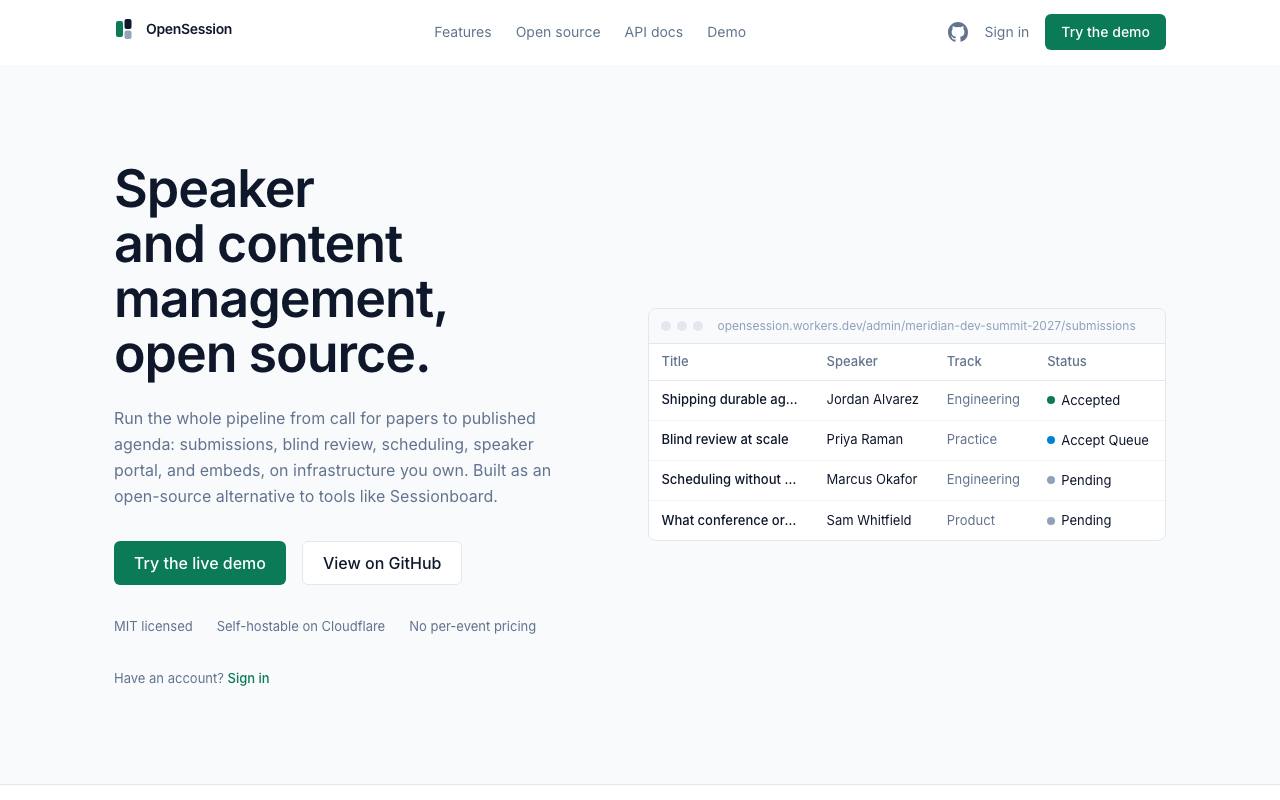 Homepage thumbnail for Opensession