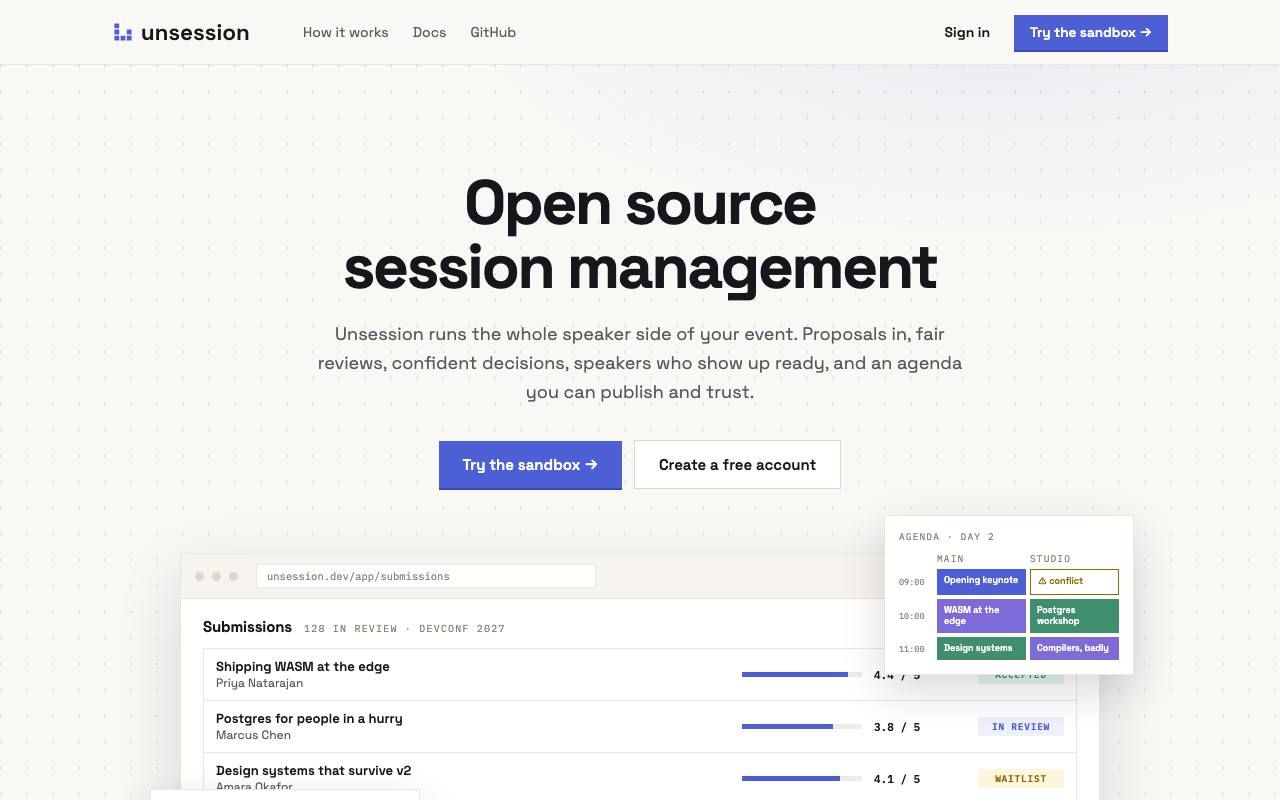 Homepage thumbnail for Unsession