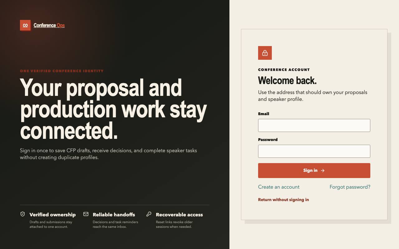 Homepage thumbnail for Conference Ops