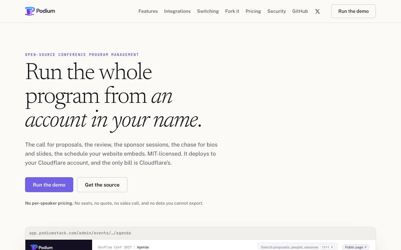Homepage thumbnail for Podium