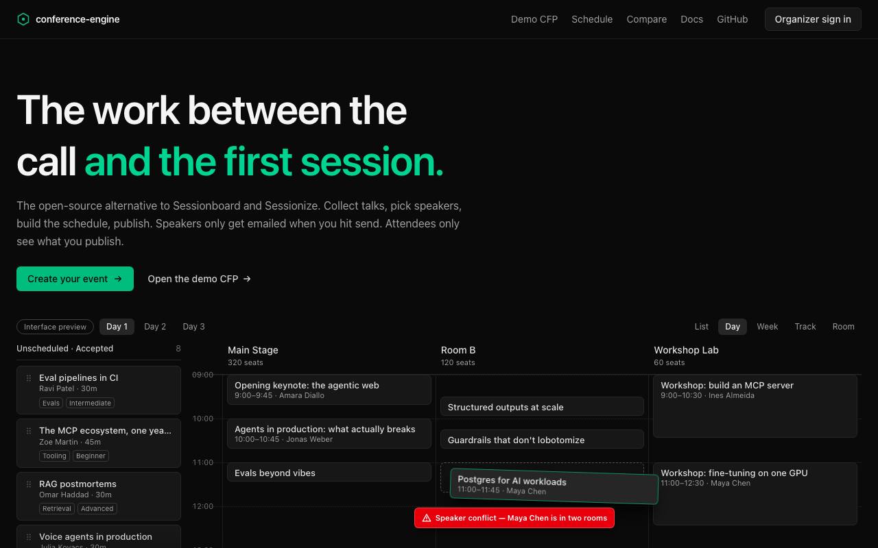 Homepage thumbnail for conference-engine