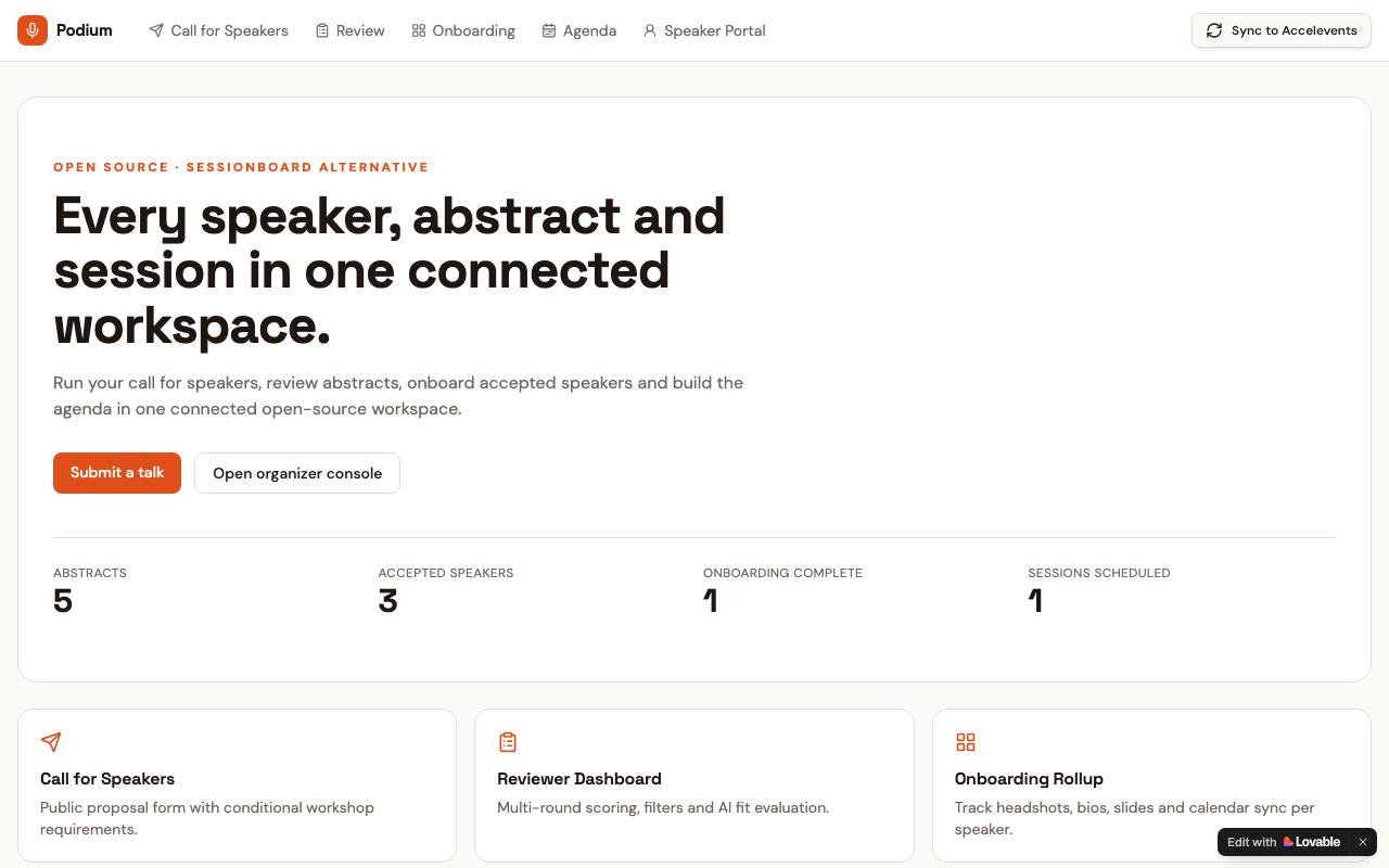 Homepage thumbnail for Podium